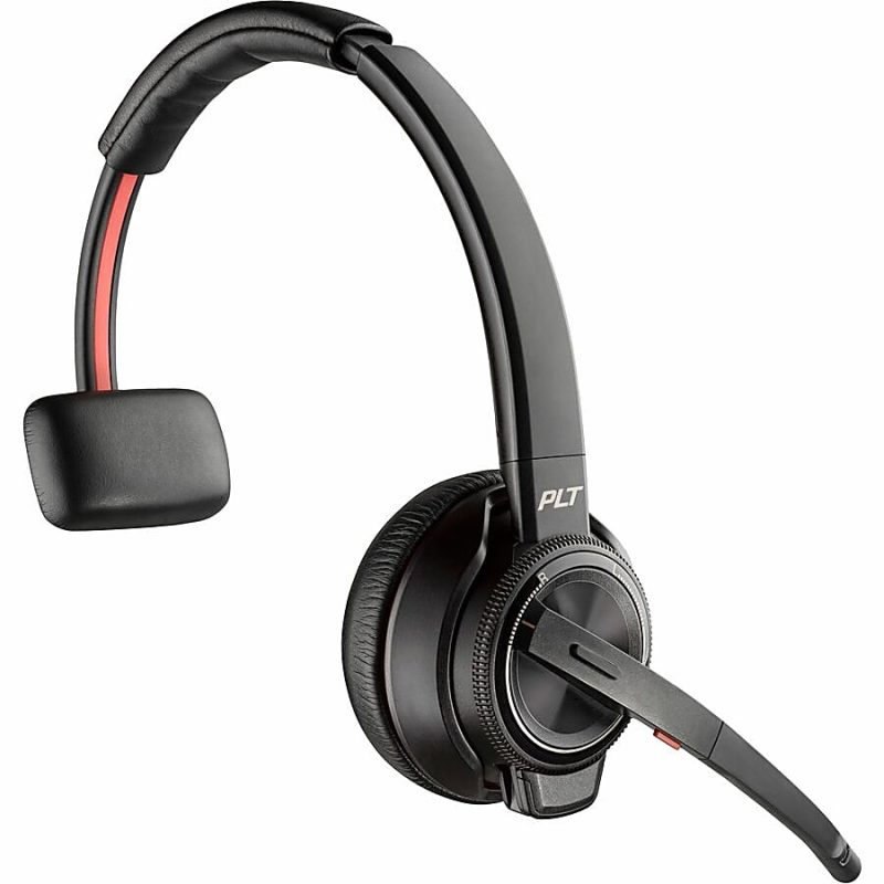 Poly Savi 8210 UC Microsoft Teams Certified DECT 1920-1930 MHz USB-A Headset - Mono - Wireless - Bluetooth/DECT - 590.6 ft - 20 Hz - 20 kHz - On-ear, Over-the-head - Monaural - Ear-cup - Omni-directional, Noise Cancelling Microphone - Image 4