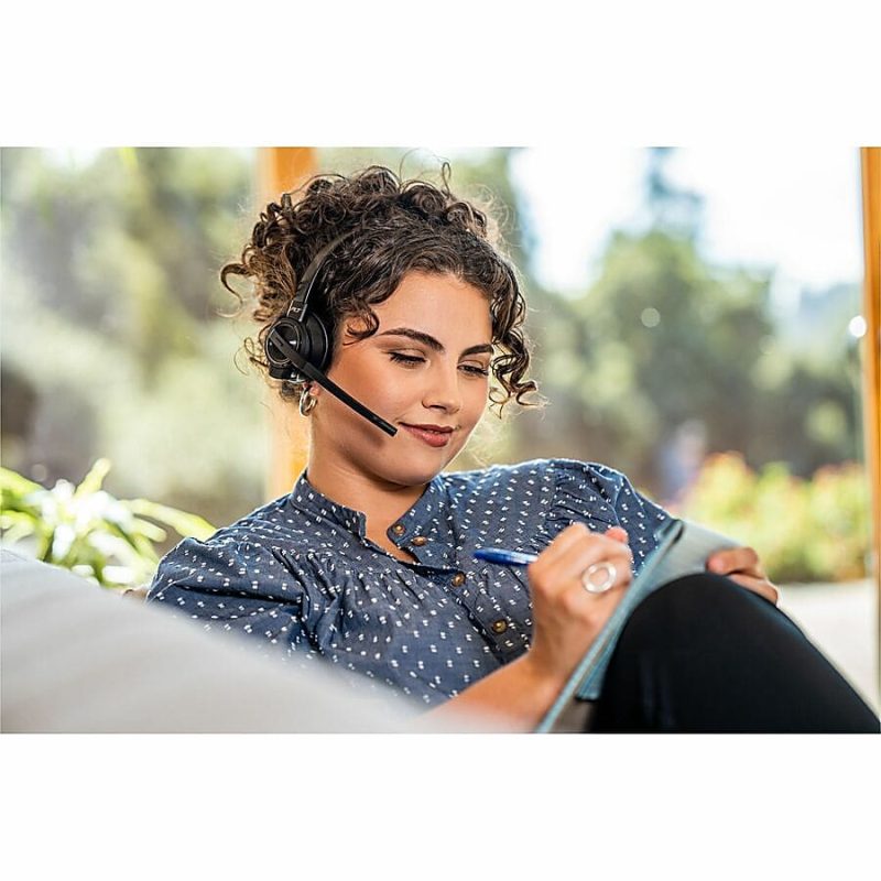 Poly Savi 8210 UC Microsoft Teams Certified DECT 1920-1930 MHz USB-A Headset - Mono - Wireless - Bluetooth/DECT - 590.6 ft - 20 Hz - 20 kHz - On-ear, Over-the-head - Monaural - Ear-cup - Omni-directional, Noise Cancelling Microphone - Image 5