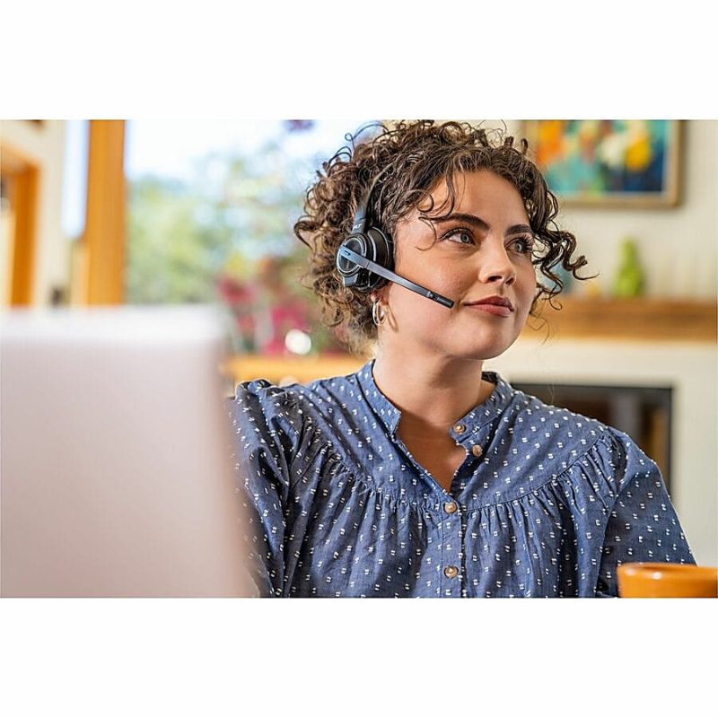 Poly Savi 8210 UC Microsoft Teams Certified DECT 1920-1930 MHz USB-A Headset - Mono - Wireless - Bluetooth/DECT - 590.6 ft - 20 Hz - 20 kHz - On-ear, Over-the-head - Monaural - Ear-cup - Omni-directional, Noise Cancelling Microphone - Image 6