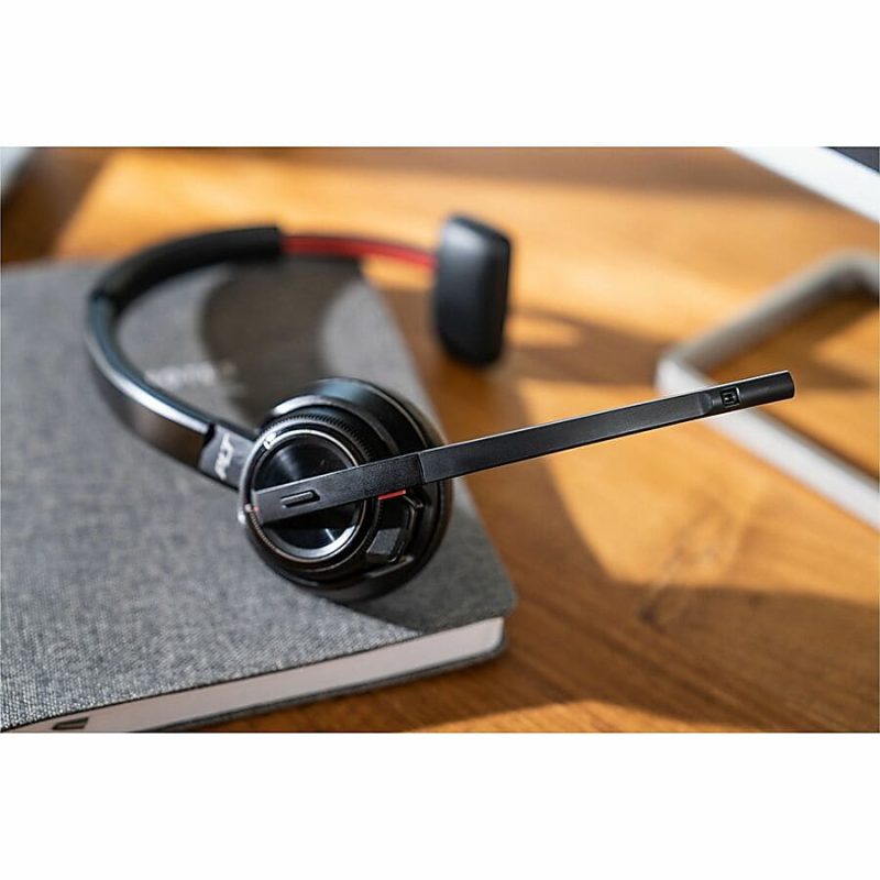 Poly Savi 8210 UC Microsoft Teams Certified DECT 1920-1930 MHz USB-A Headset - Mono - Wireless - Bluetooth/DECT - 590.6 ft - 20 Hz - 20 kHz - On-ear, Over-the-head - Monaural - Ear-cup - Omni-directional, Noise Cancelling Microphone - Image 7