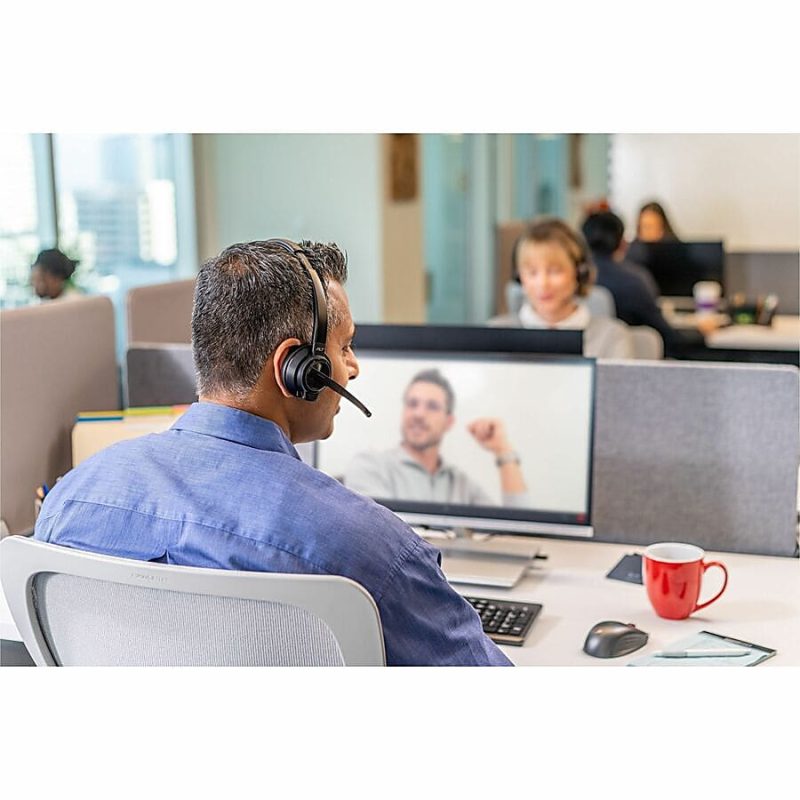 Poly Savi 8210 UC Microsoft Teams Certified DECT 1920-1930 MHz USB-A Headset - Mono - Wireless - Bluetooth/DECT - 590.6 ft - 20 Hz - 20 kHz - On-ear, Over-the-head - Monaural - Ear-cup - Omni-directional, Noise Cancelling Microphone - Image 8