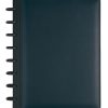 TUL® Discbound Notebook With Leather Cover, Junior Size, Narrow Ruled, 60 Sheets, Navy