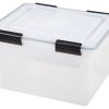 Iris® WeatherPro Storage File Box, Letter/Legal Size, 10 9/10" x 14 1/2" x 17 7/8", Clear - Image 2