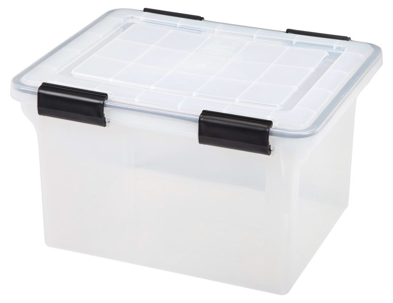 Iris® WeatherPro Storage File Box, Letter/Legal Size, 10 9/10" x 14 1/2" x 17 7/8", Clear - Image 2