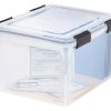Iris® WeatherPro Storage File Box, Letter/Legal Size, 10 9/10" x 14 1/2" x 17 7/8", Clear - Image 4