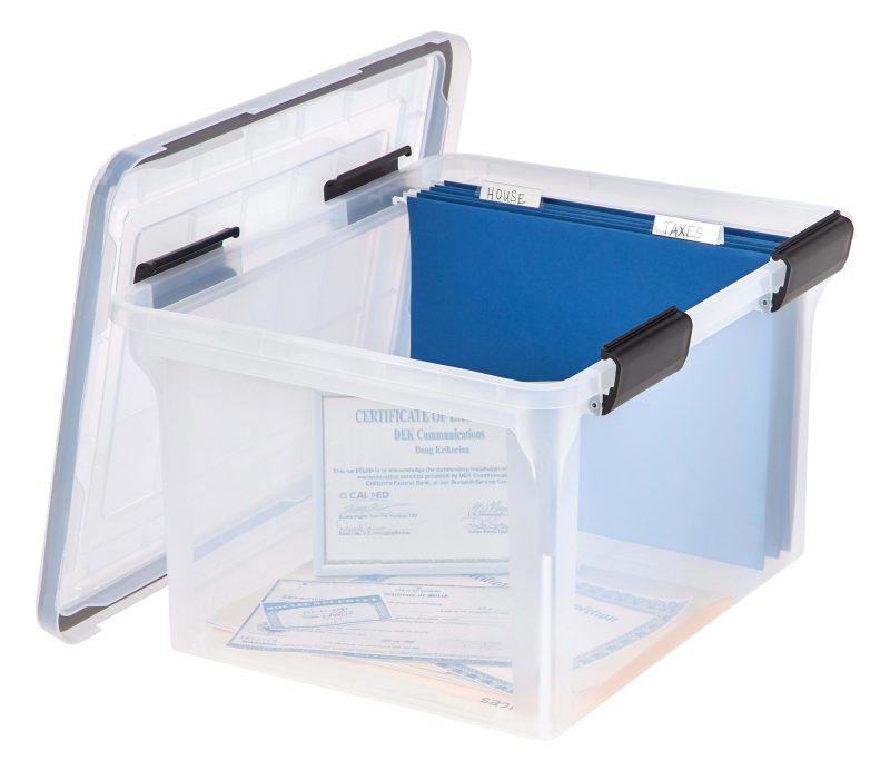 Iris® WeatherPro Storage File Box, Letter/Legal Size, 10 9/10" x 14 1/2" x 17 7/8", Clear - Image 5