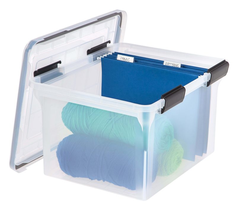 Iris® WeatherPro Storage File Box, Letter/Legal Size, 10 9/10" x 14 1/2" x 17 7/8", Clear - Image 6