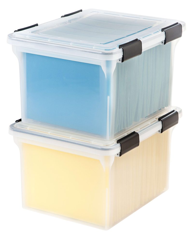 Iris® WeatherPro Storage File Box, Letter/Legal Size, 10 9/10" x 14 1/2" x 17 7/8", Clear - Image 7