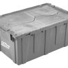 Office Depot® Brand Attached-Lid Storage Container, 12"H x 17"W, x 27"D, Gray