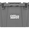 Office Depot® Brand Attached-Lid Storage Container, 12"H x 17"W, x 27"D, Gray - Image 4