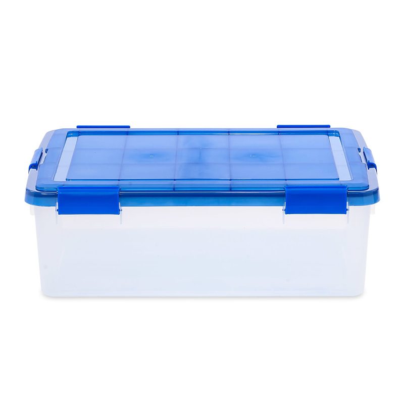 Iris Ultimate Weathertight Storage Boxes, 23-5/8”L x 20-1/16”W x 10-1/4”H, 41.2 Qt, Clear, Set Of 3 Boxes - Image 2