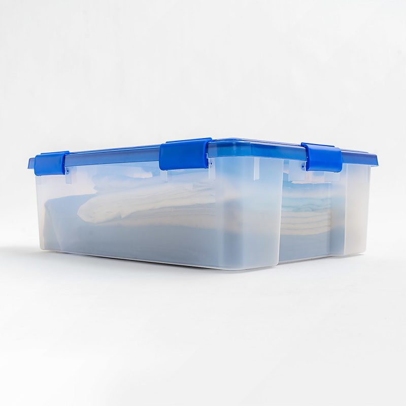 Iris Ultimate Weathertight Storage Boxes, 23-5/8”L x 20-1/16”W x 10-1/4”H, 41.2 Qt, Clear, Set Of 3 Boxes - Image 9