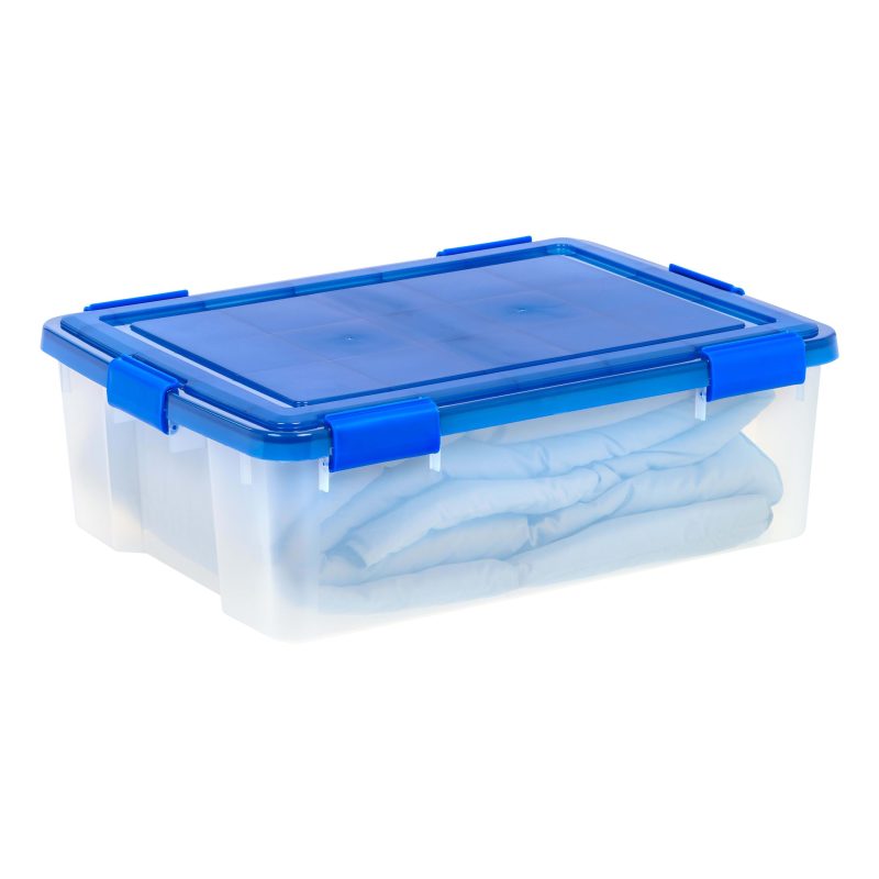 Iris Ultimate Weathertight Storage Boxes, 23-5/8”L x 20-1/16”W x 10-1/4”H, 41.2 Qt, Clear, Set Of 3 Boxes - Image 10