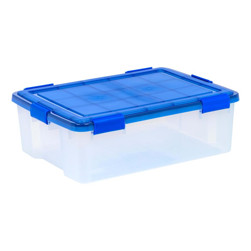Iris Ultimate Weathertight Storage Boxes, 23-5/8”L x 20-1/16”W x 10-1/4”H, 41.2 Qt, Clear, Set Of 3 Boxes - Image 11