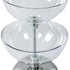 Azar Displays 2-Tier Bowl Display, 17-1/2"H x 12"W x 12"D, Clear