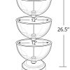 Azar Displays 3-Tier Bowl Display, 26-1/2"H x 12"W x 12"D, Clear - Image 3