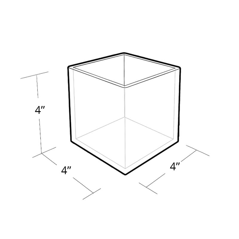 Azar Displays Deluxe 3-Bin Set, Square, Clear - Image 2