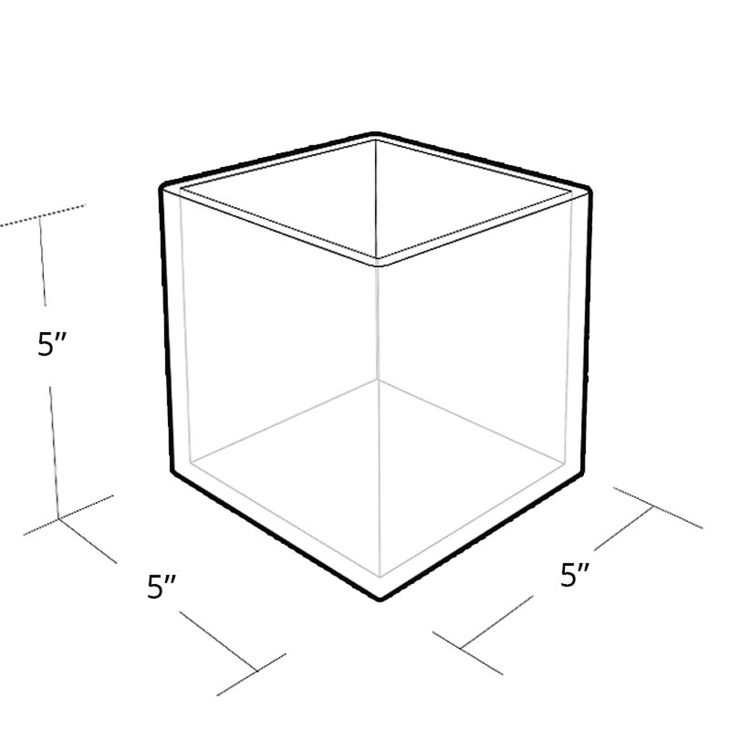 Azar Displays Deluxe 3-Bin Set, Square, Clear - Image 3