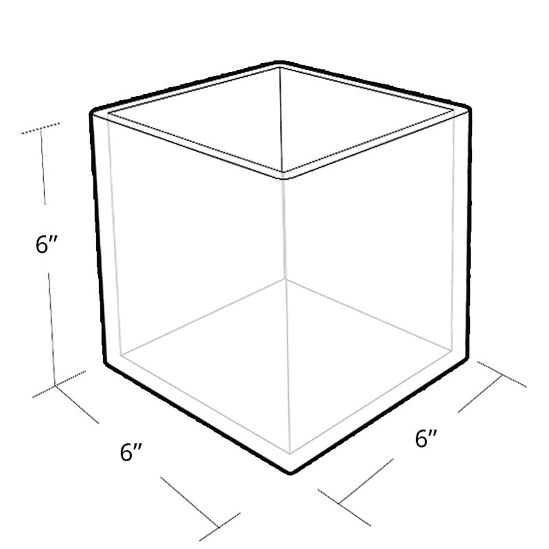 Azar Displays Deluxe 3-Bin Set, Square, Clear - Image 4