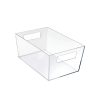 Azar Displays Tote Bins With Handles, Large, Clear, Pack Of 4 Bins