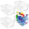 Azar Displays Tote Bins With Handles, Large, Clear, Pack Of 4 Bins - Image 2