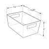Azar Displays Tote Bins With Handles, Large, Clear, Pack Of 4 Bins - Image 3