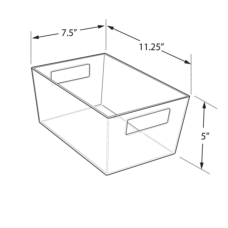 Azar Displays Tote Bins With Handles, Large, Clear, Pack Of 4 Bins - Image 3