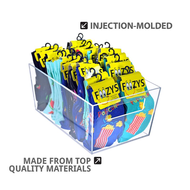 Azar Displays Tote Bins With Handles, Large, Clear, Pack Of 4 Bins - Image 4