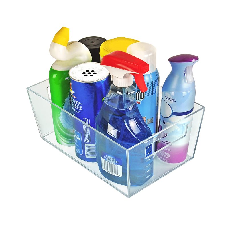 Azar Displays Tote Bins With Handles, Large, Clear, Pack Of 4 Bins - Image 5