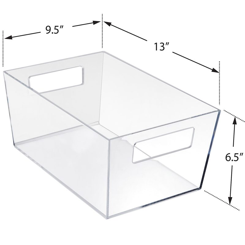Azar Displays Tote Bins With Handles, X-Large, Clear, Pack Of 4 Bins - Image 3