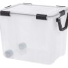 IRIS® Weathertight® Plastic Storage Container With Latch Lid, 18 3/4" x 17 3/4" x 23 5/8", Clear - Image 2