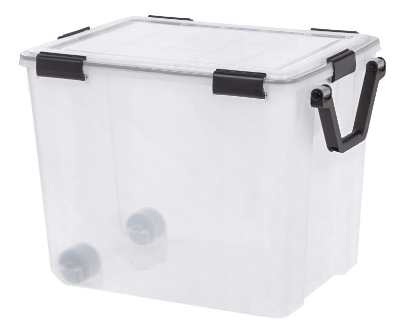 IRIS® Weathertight® Plastic Storage Container With Latch Lid, 18 3/4" x 17 3/4" x 23 5/8", Clear - Image 2