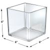 Azar Displays Deluxe Cube Bins, Small Size, 6" x 6" x 6", Clear, Pack Of 4 - Image 2