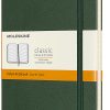Moleskine Classic Hard Cover Notebook, Large, 5" x 8.25", Ruled, 240 Pages, Myrtle Green