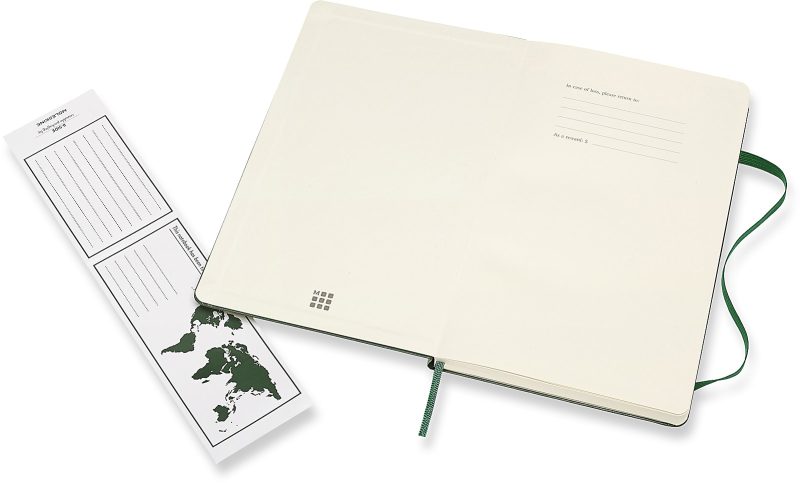 Moleskine Classic Hard Cover Notebook, Large, 5" x 8.25", Ruled, 240 Pages, Myrtle Green - Image 3