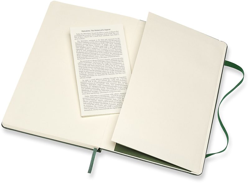 Moleskine Classic Hard Cover Notebook, Large, 5" x 8.25", Ruled, 240 Pages, Myrtle Green - Image 4