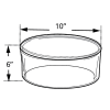 Azar Displays Deluxe 6" Display Cylinder, Small Size, 10"W x 6"H, Clear - Image 2