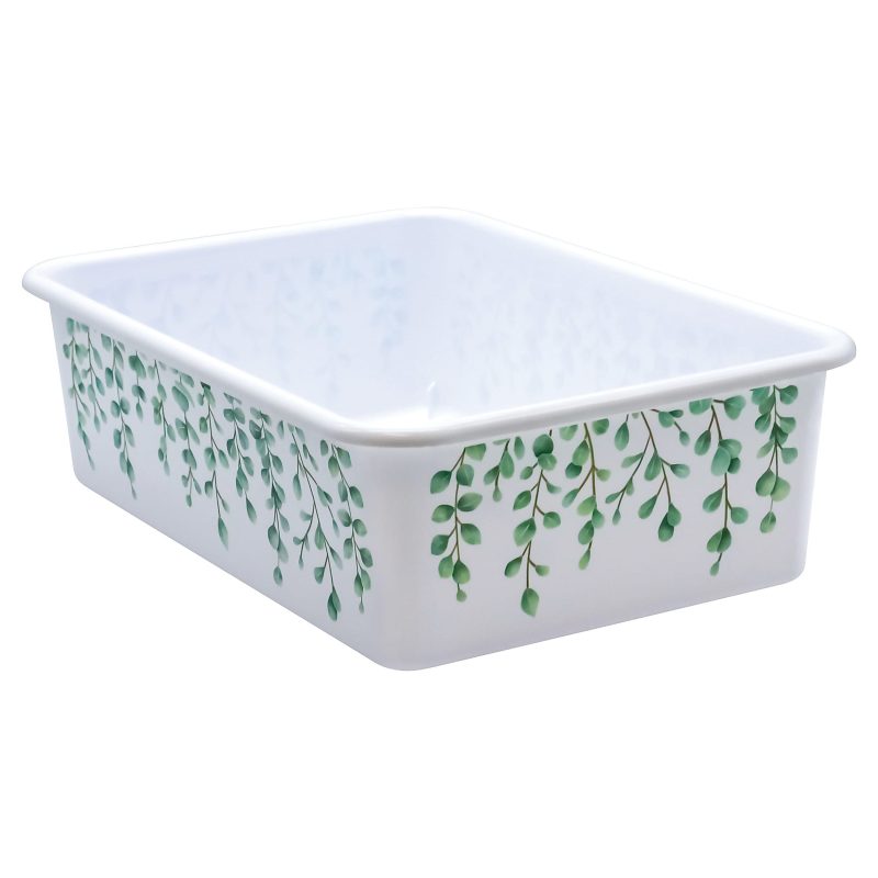 Teacher Created Resources Plastic Storage Bin, Large, Eucalyptus, Pack Of 3 - Image 2