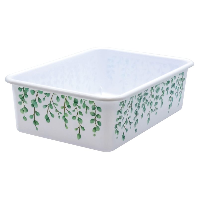 Teacher Created Resources Plastic Storage Bin, Large, Eucalyptus, Pack Of 3 - Image 3
