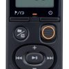 OM System VN-541PC Digital Voice Recorder, 4-5/16”H x 1-1/2”W x 1/8”D, Black