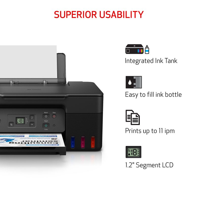 Canon® PIXMA™ G2270 MegaTank Inkjet All-In-One Color Printer - Image 7