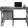 Realspace® X-Cross 48"W Computer Desk With File Cabinet, Black - Image 5