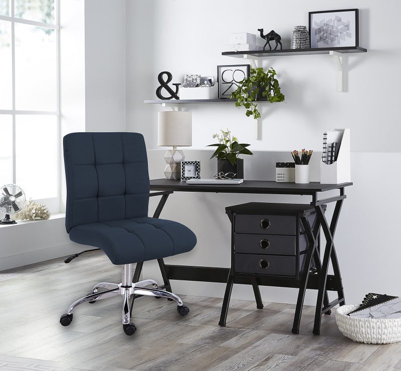 Realspace® X-Cross 48"W Computer Desk With File Cabinet, Black - Image 6