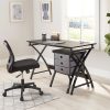 Realspace® X-Cross 48"W Computer Desk With File Cabinet, Black - Image 8