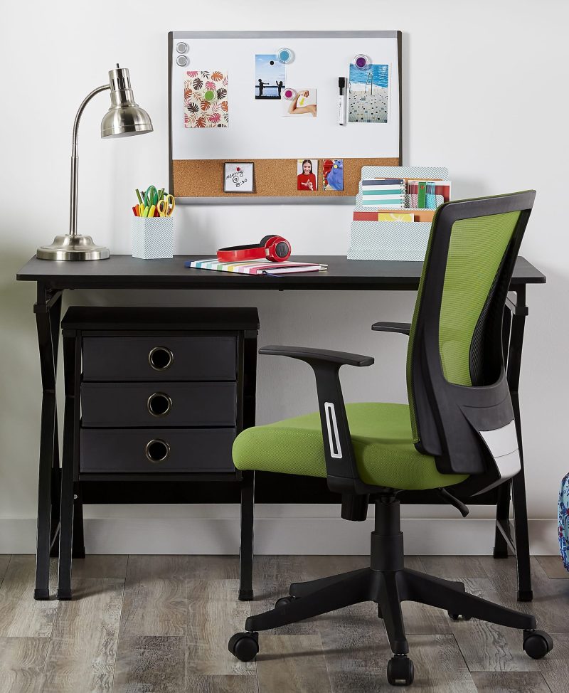 Realspace® X-Cross 48"W Computer Desk With File Cabinet, Black - Image 10