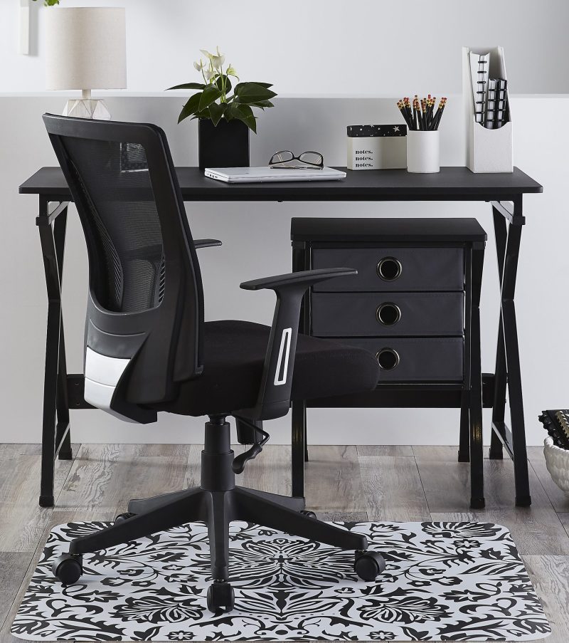 Realspace® X-Cross 48"W Computer Desk With File Cabinet, Black - Image 11