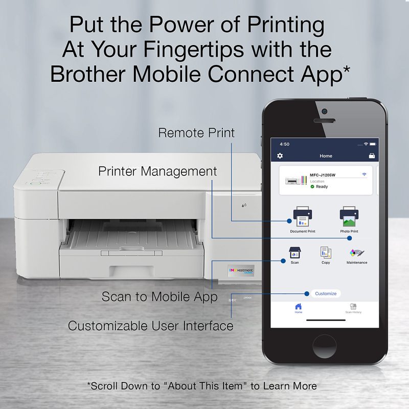 Brother® MFC-J1205W INKvestment Tank Wireless Inkjet All-In-One Color Printer - Image 2
