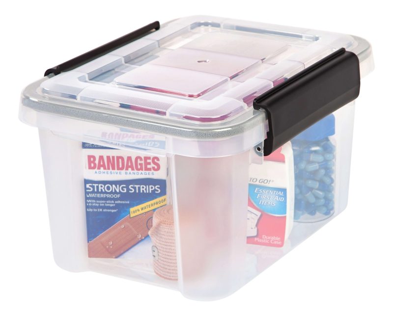 IRIS® Weathertight® Plastic Storage Container, 6.5 Quarts, 6 1/2" x 8 1/2" x 11 1/2", Clear - Image 2