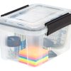 IRIS® Weathertight® Plastic Storage Container, 6.5 Quarts, 6 1/2" x 8 1/2" x 11 1/2", Clear - Image 3