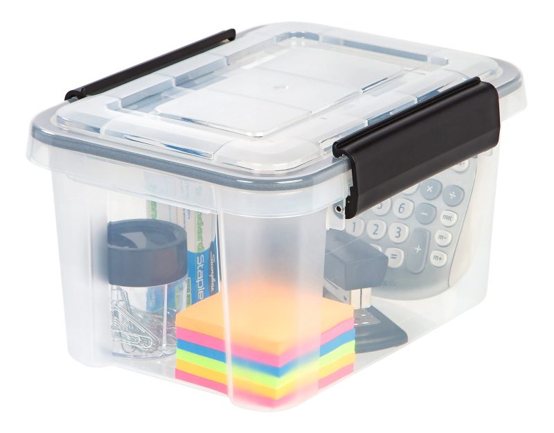 IRIS® Weathertight® Plastic Storage Container, 6.5 Quarts, 6 1/2" x 8 1/2" x 11 1/2", Clear - Image 3